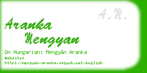 aranka mengyan business card